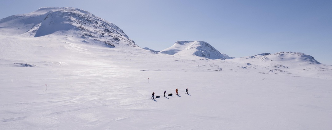 Ski de randonnée et pulkas sur la Kungsleden en Laponie Suédoise.