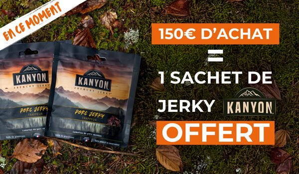 Découvrez Jerky Kanyon : 1 sachet offert dès 150€ d'achat !